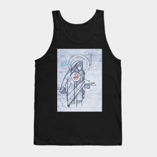 Virgin Mary Immaculate Heart illustration Tank Top